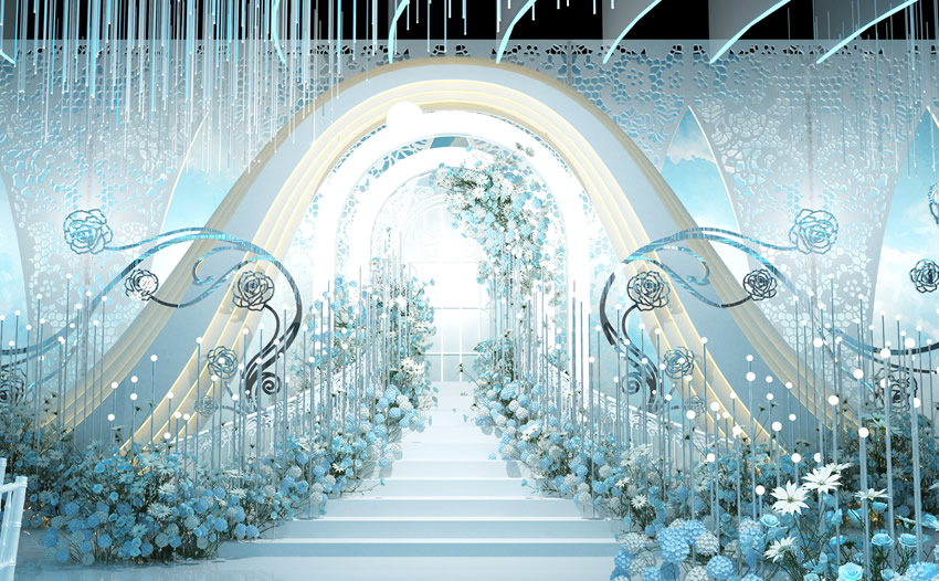 南口街道釡香烙馍村水晶厅效果展示